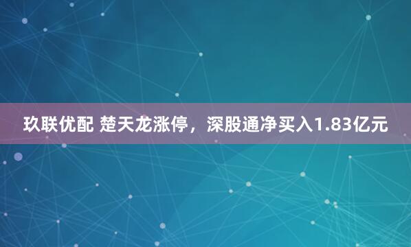 玖联优配 楚天龙涨停，深股通净买入1.83亿元